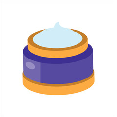 An illustration of a face cream jar, emphasizing its role in skincare routines.