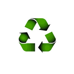 Fototapeta premium Green Recycling Symbol in Modern Style 