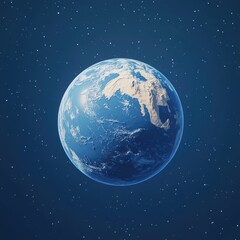 Obraz premium Earth from space, detailed view of continents and oceans