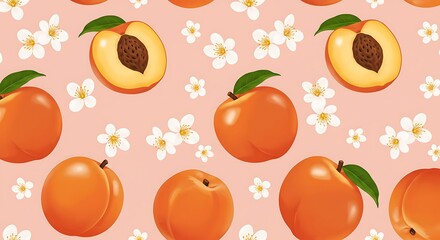 Peach Blossom Delight AI Generated