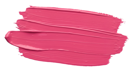 Random pink stroke of pink paint on transparent background PNG, isolated design element 