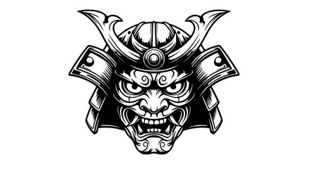Oni Mask Samurai Helmet in Japanese Style