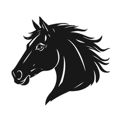 Horse head logo. Wild horse, vector horse, stallion emblem