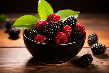 A Bowl of Dark and Juicy Mulberries