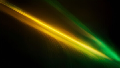 Blurred Yellow green color light art gradient radiance soft texture on dark black abstract background. Neon blur glow. Color light overlay. Copy space.