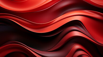 Abstract Red Waves: A Symphony of Crimson Curves