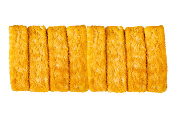 Fish sticks seafood dish fresh gourmet food background on table rustic food top view copy space keto and paleo pescetarian diet