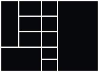 Empty photo collage template and background texture pattern. Mood board and wall picture presentation and portfolio collection. poster, mockup, banner, photo wall template.