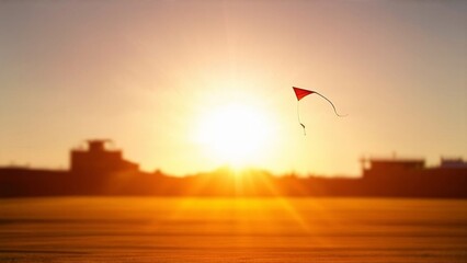kite on the sunset