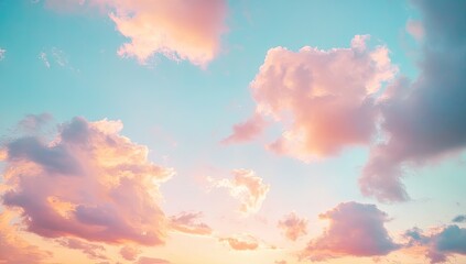 Soft pastel sunset cloudscape