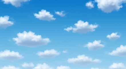 Fototapeta premium Serene Blue Sky Dreamy Cloudscape AI Generated