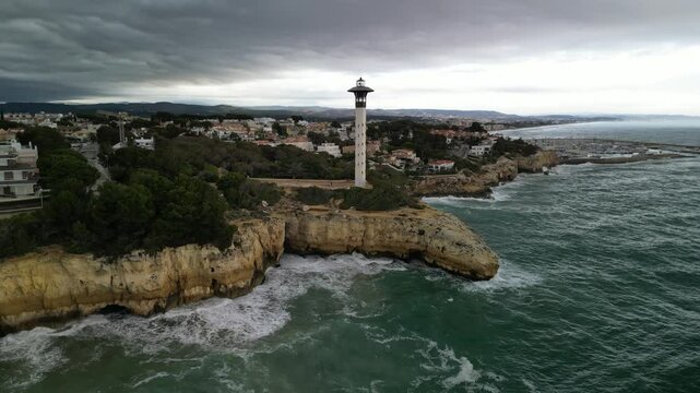 Torredembarra Lighthouse Costa Dorada Tarragona Spain