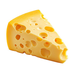 Mouthwatering yellow cheese on a clean Transparent background perfect for culinary inspiration, the yellow tasty cheese isolated, PNG background