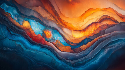 Luminous Opal Marble – Cinematic Fire & Light