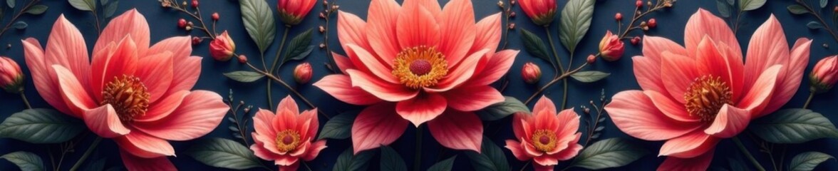 Intricate charcoal floral motifs with layered petals and subtle shading effects , layered design, charcoal, organic feel