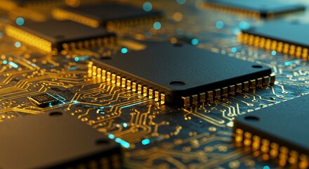 3D Illustration of Advanced Technology Components