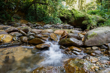 Fototapeta premium Cascade in the forest of Sumatra, Indonesia 