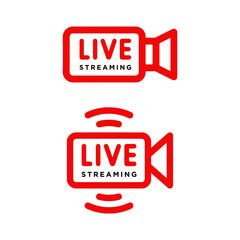 Live streaming sign symbol background