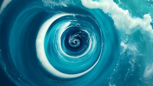 Exploring the beauty of ocean waves spiraling towards the depths of the sea