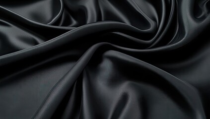 Obraz premium Dark drapes of smooth, luxurious fabric