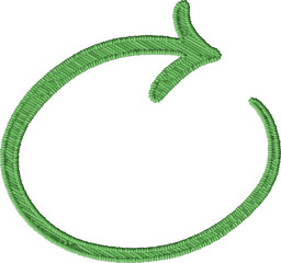 Colored Colorful Embroidered Arrow Design