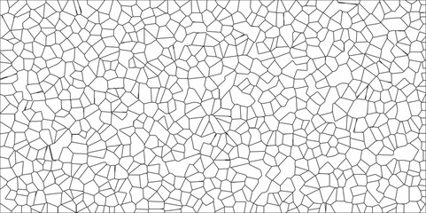 A metal grid stands isolated against a white background with White color Broken Stained-Glass Background. Diamond shape polygonal texture. Crystal Voronoi diagram background for Website.