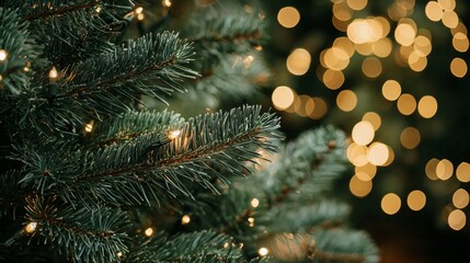 Captivating silhouettes of blue spruce branches at dusk.