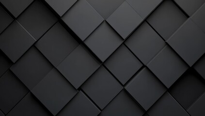 Fototapeta premium black diamond pattern abstract wallpaper on dark background, Digital black textured graphics poster background 