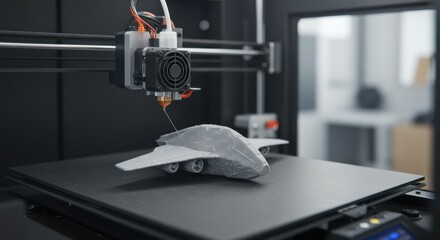 The 3D printer prints