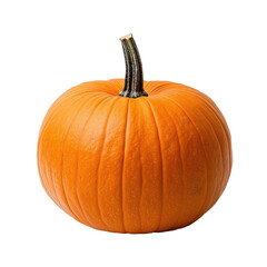 Obraz premium Bright orange pumpkin on a Transparent background ready for fall decoration or culinary use, pumpkin isolated PNG background