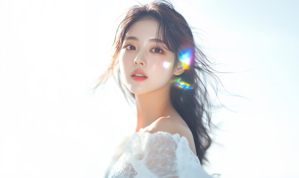 アジア人女性の美容イメージ（スキンケア・ボディケア・エステサロン）