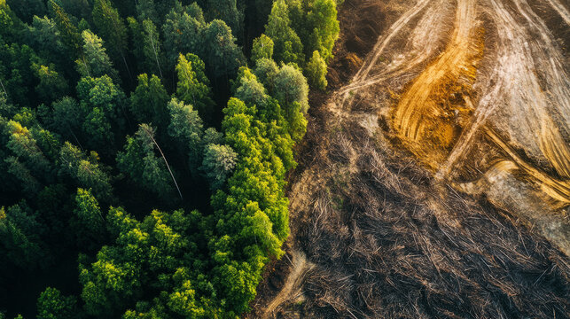 Deforestation impact on forest conservation global forests aerial photography environmental change high angle sustainability awareness