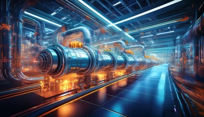 Fototapeta premium innovative digital pipeline showcases robotic process automation concepts