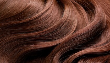 Fototapeta premium healthy brown hair flowing smoothly creating elegant waves mocha mousse