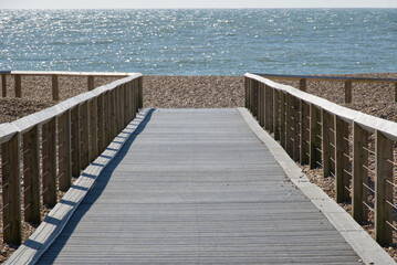 Obraz premium Beach boardwalk, Brighton, England.