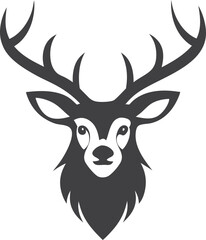 Majestic Stag Head Logo Antlers, Deer, Wildlife, Nature, Symbol