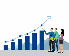 Business success and goal achievement steps.Planning, progress, goal setting illustration