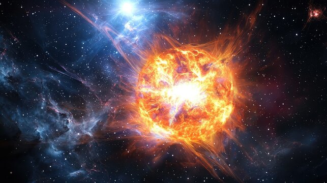 A powerful magnetar (a highly magnetic neutron star) is torn apart by the pull of a supermassive black hole