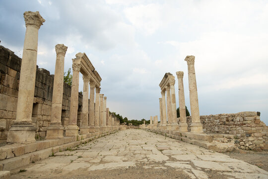 Agora in the Kibyra Ancient City of G&ouml;lhisar, Burdur province