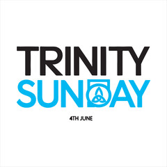 Trinity Sunday Typography Design,Minimalist Trinity Sunday Logo,Holy Trinity Sunday Celebration Design,Religious Trinity Symbol Typography,Elegant Trinity Sunday Vector Art,Christian Trinity Symbol
