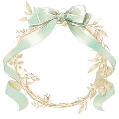 Elegant floral wreath illustration