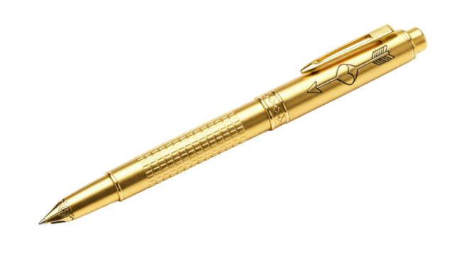 Isolated Golden Pen