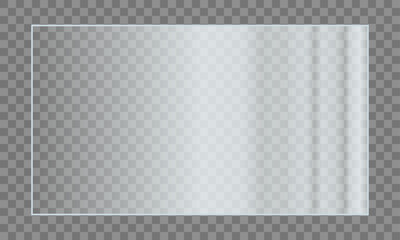 16:9 vector image of a mirror reflection, suitable for application on glass, plastic, or acrylic window surfaces. Offers a glossy, luminous appearance with bright highlights and transparency.	