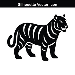 Vector illustration of a tiger on a white background