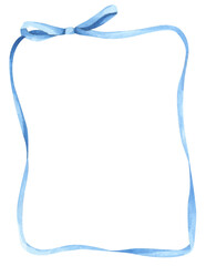 Watercolor bow frame collection featuring coquette style ribbons in blush tones, ideal for cute card designs, decorative borders, and digital crafts.