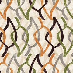 Seamless hand drawn, geometric, abstract pattern.  Watercolor geometric, pattern for fabric, apparel. Unique abstract, geometric design. Modern wallpaper, carpet, shawl, scarf, etc pattern background.