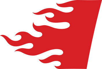 I Red Fire Flame Alphabet Letter