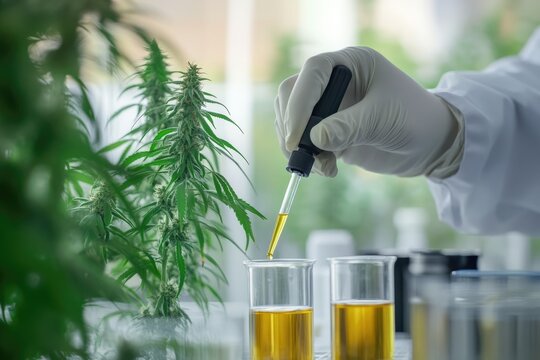 CBDa: Chemist Extracts Health Benefits from Cannabis Hemp Oil in Laboratory