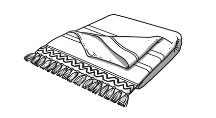 Isolated Patterned Blanket Outline