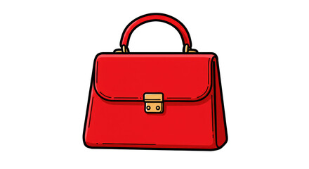 Isolated Red Handbag